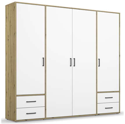 Rauch Drehtürenschrank Voyager 4-türig, 4 Schübe