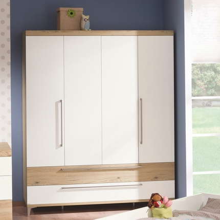 PAIDI Kleiderschrank Remo 4-türig mit Schubkästen