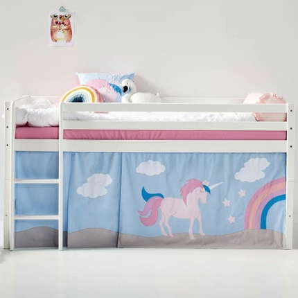 Hoppekids Unicorn Vorhang für Etagen- und Halbhochbett 90x200 cm