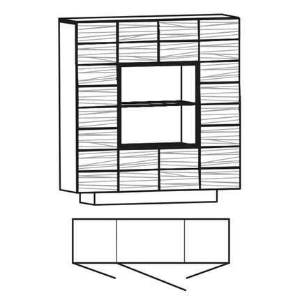 Voglauer Highboard Vmontanara 128, NH128H