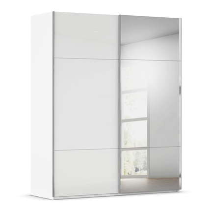 Rauch Schwebetürenschrank Contido 2-türig, 1x Spiegel, 1x Glas