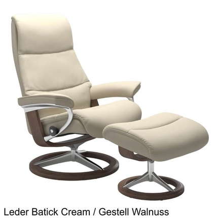 Stressless Sessel View Signature in Leder mit Hocker