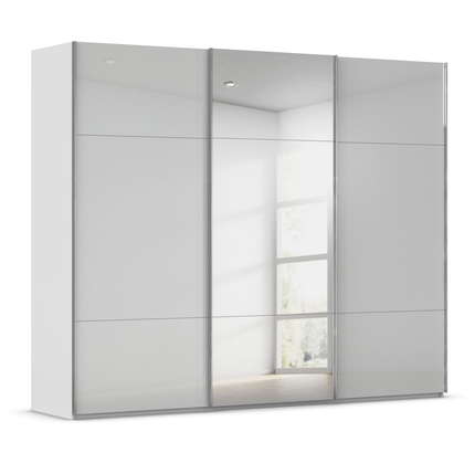 Rauch Schwebetürenschrank Contido 3-türig, 1x Spiegel, 2x Glas