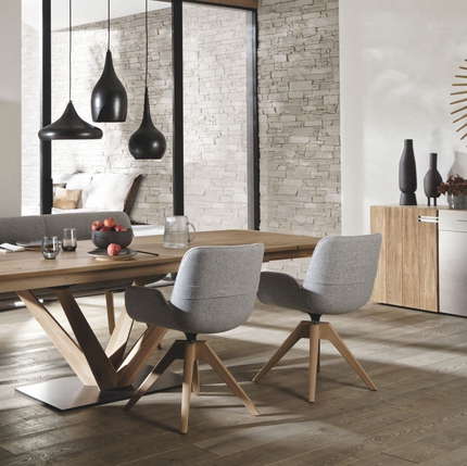 Voglauer Stuhl Vgalvino mit Holzgestell drehbar SAGP87
