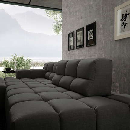 designwerk Ecksofa Temple mit Sitztiefenverstellung