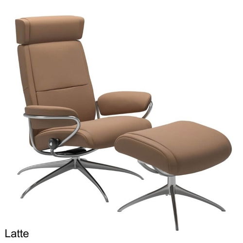 Stressless Sessel Paris Low Back mit Kopfstütze und Hocker