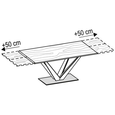 Tischverlängerung 2x50 cm (nicht für Tischgröße 90x140cm)