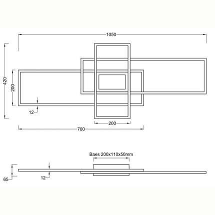 Trio LED-Deckenleuchte Irvine