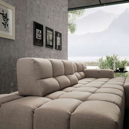 designwerk Ecksofa Temple mit Sitztiefenverstellung