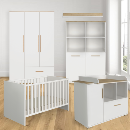 PAIDI Babyzimmer Enie in Off-White/Eiche-Montana