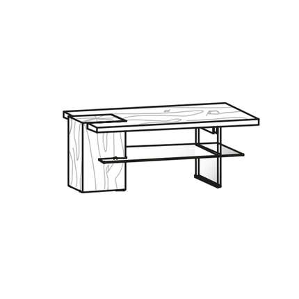 Voglauer Couchtisch 75/120 Valpin mit Kubus AC71K