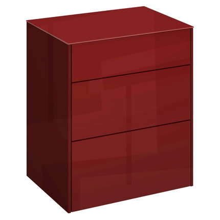 Glas Bordeauxrot