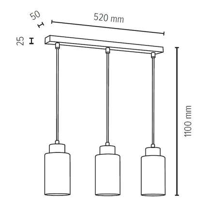 Spot Light Pendelleuchte Bosco 3x E27