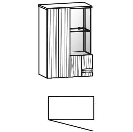 Voglauer Hängeelement mit Vitrinenteil Vgalvino 64/96
