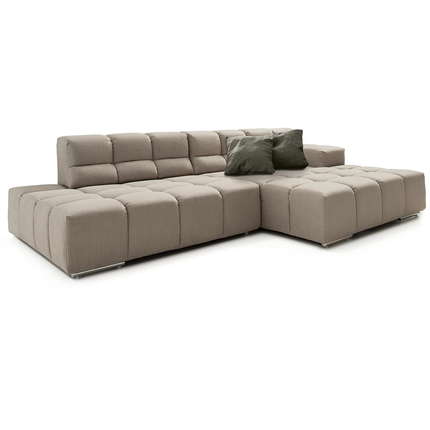designwerk Ecksofa Temple mit Sitztiefenverstellung