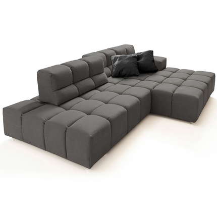 designwerk Ecksofa Temple mit Sitztiefenverstellung