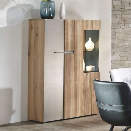 Voglauer Highboard mit Vitrinenteil Vgalvino 96G