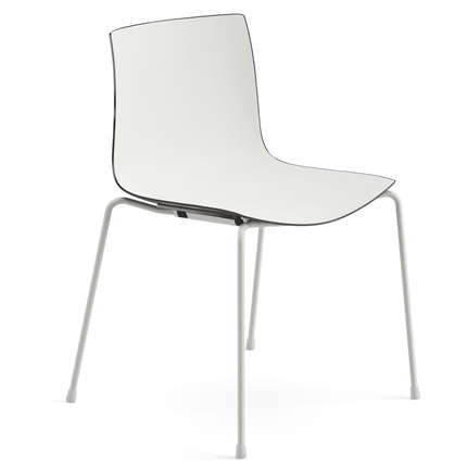 Arper Stuhl Catifa 46 zweifarbig Vierfuß Chrom