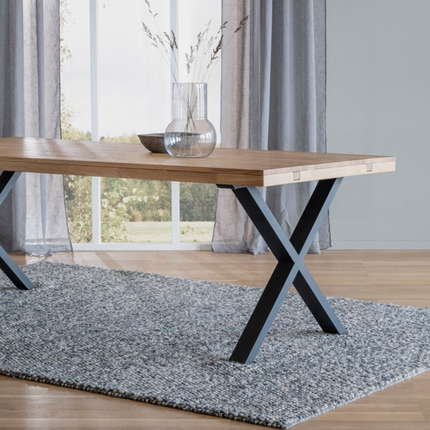 Rowico Esstisch Brooklyn mit X-Gestell 220x95 cm