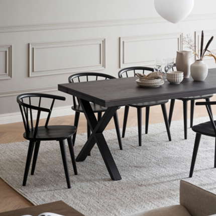 Rowico Esstisch Brooklyn mit X-Gestell 220x95 cm