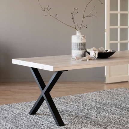 Rowico Esstisch Brooklyn mit X-Gestell 220x95 cm
