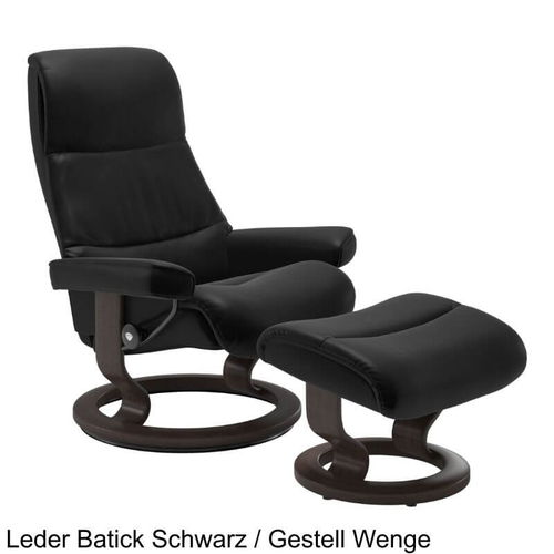 Stressless Sessel View Classic in Leder mit Hocker