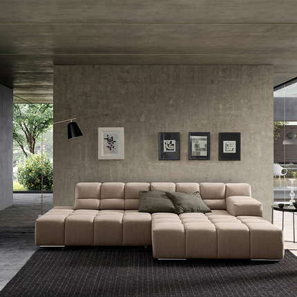 designwerk Ecksofa Temple mit Sitztiefenverstellung