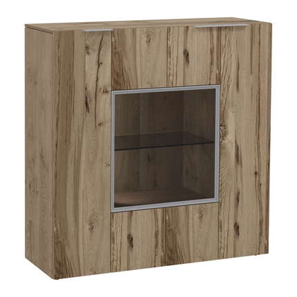 Voglauer Highboard 128 Valpin mit Vitrinenteil