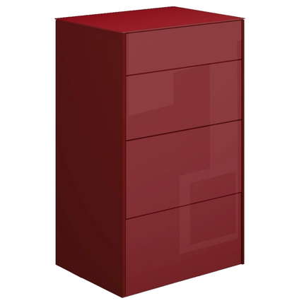 Glas Bordeauxrot