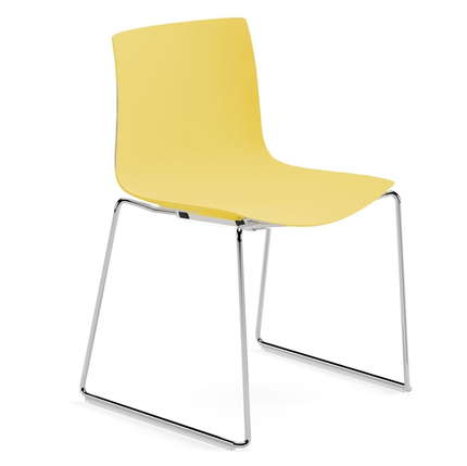 Arper Stuhl Catifa 46 einfarbig Kufengestell Chrom