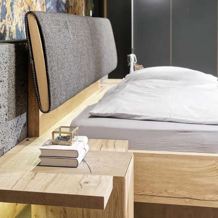 Voglauer Bett Valpin mit Polsterkopfteil