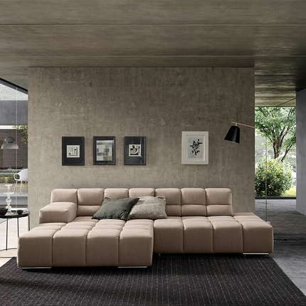 designwerk Ecksofa Temple mit Sitztiefenverstellung