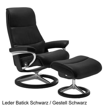 Stressless Sessel View Signature in Leder mit Hocker