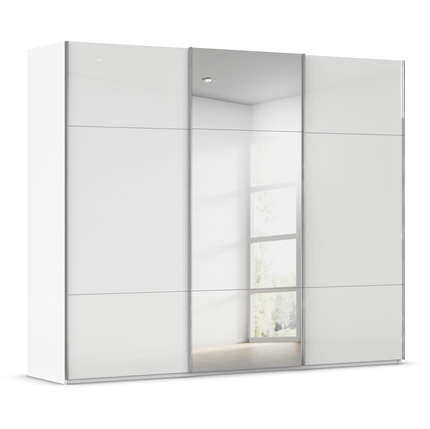 Rauch Schwebetürenschrank Contido 3-türig, 1x Spiegel, 2x Glas