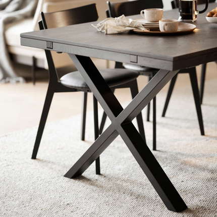 Rowico Esstisch Brooklyn mit X-Gestell 220x95 cm