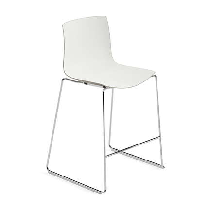 Arper Barhocker Catifa 46 zweifarbig Kufengestell Chrom