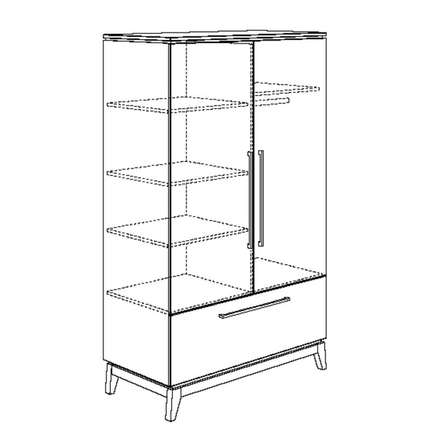 PAIDI Kleiderschrank Sten 2-türig