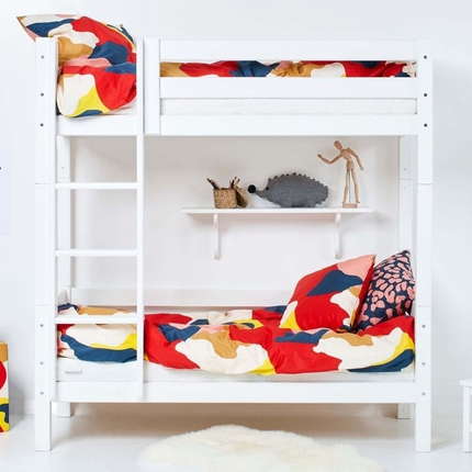 Hoppekids Hohes Etagenbett ECO Luxury, Rausfallschutz, Leiter gerade
