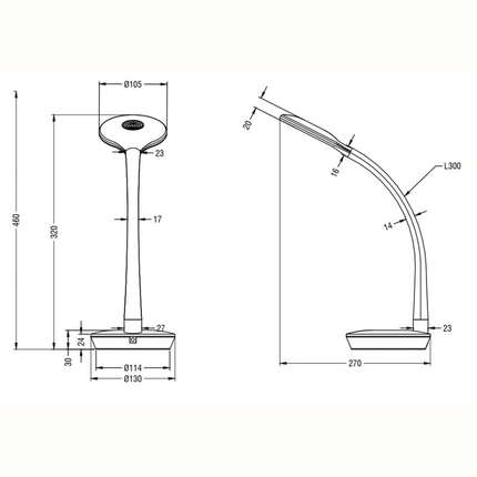 Reality LED-Tischleuchte Cobra