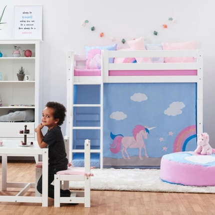 Hoppekids Unicorn Vorhang für Mittelhochbett 70x160 cm