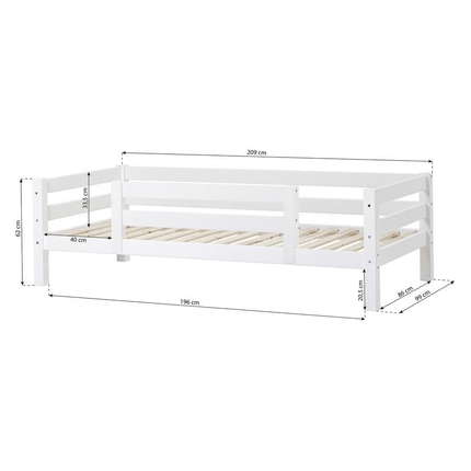 Hoppekids Juniorbett ECO Luxury mit 1/2 Rausfallschutz
