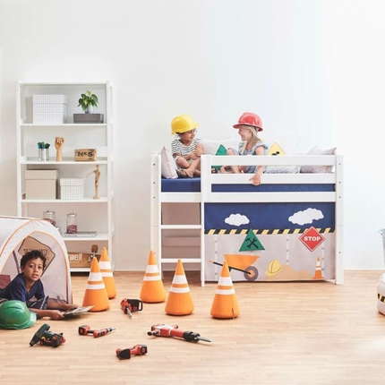 Hoppekids Construction Vorhang für Etagen-/Halbhochbett 70x160 cm