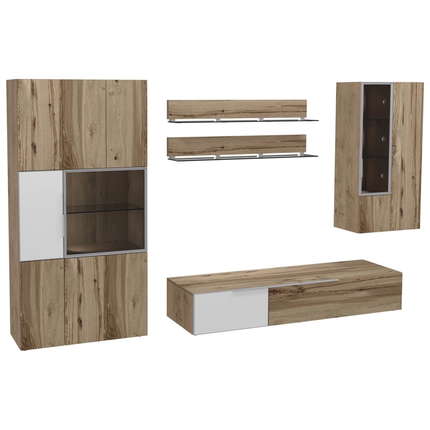 Eiche/Glas Optiwhite