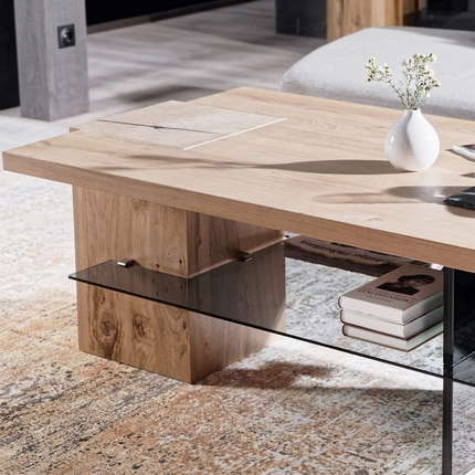 Voglauer Couchtisch 75/120 Valpin mit Kubus AC71K