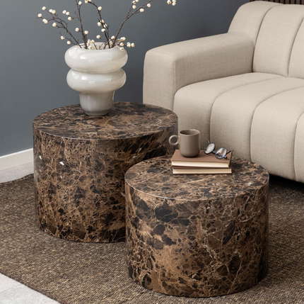 Actona Couchtisch 2er-Set Dice rund