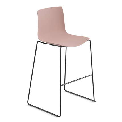 Arper Barhocker Catifa 46 einfarbig Kufengestell Schwarz