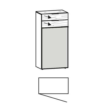 Voglauer Highboard 64 Valpin 1-türig, 2 Laden ASH64TL