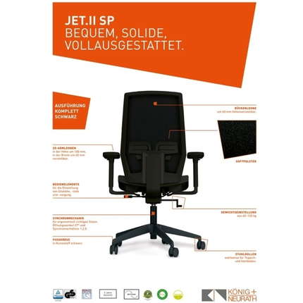 König+Neurath Bürodrehstuhl JET.II SP mit Softpolster