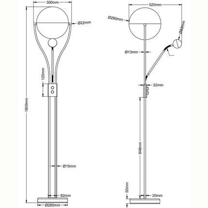 Trio LED-Stehlampe Chris