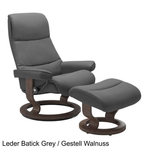 Stressless Sessel View Classic in Leder mit Hocker